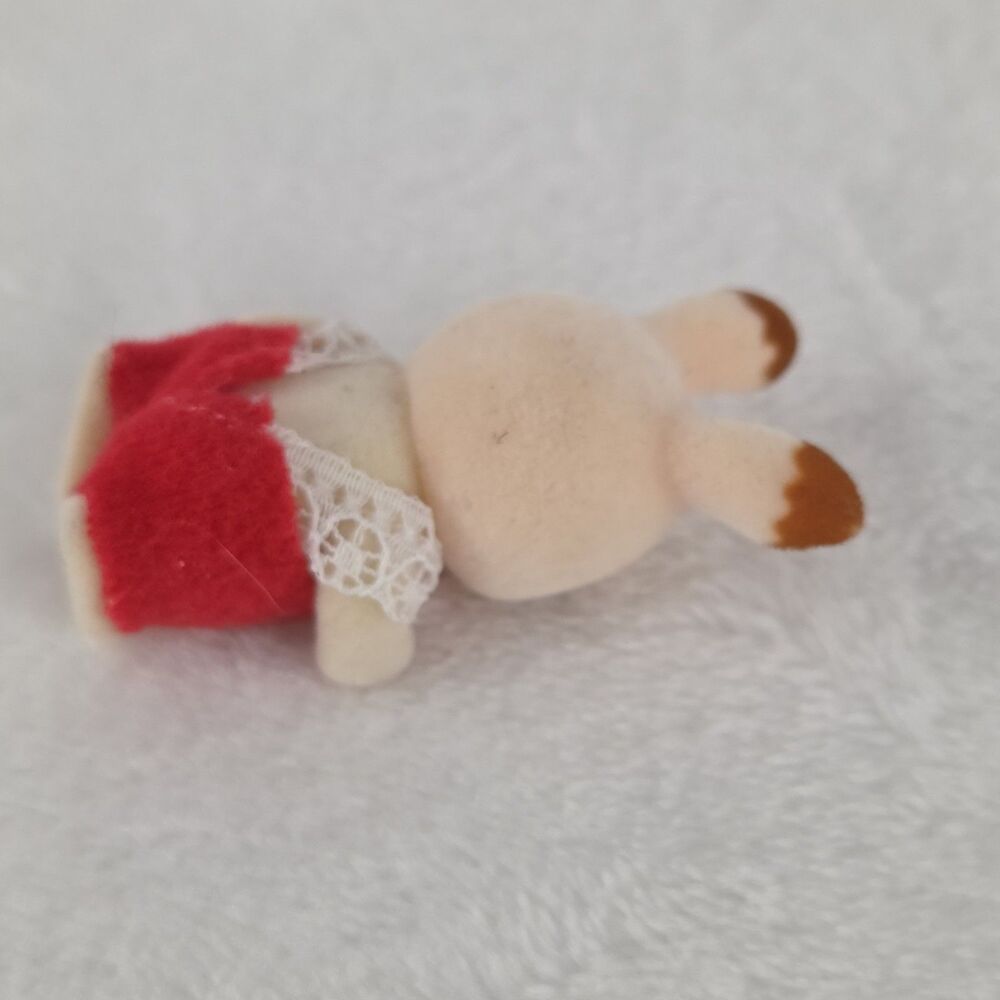 Vintage Calico Critters Rabbit & Puppy Baby Figures Flocked Miniature Lot of 2 - Picture 5 of 13